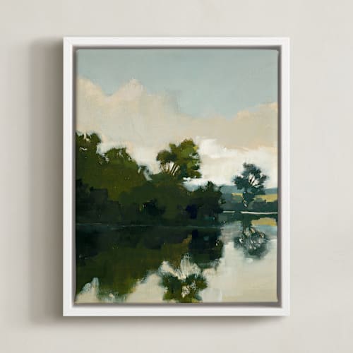 This is a lake art by Stephanie Goos Johnson called tranquil waters i