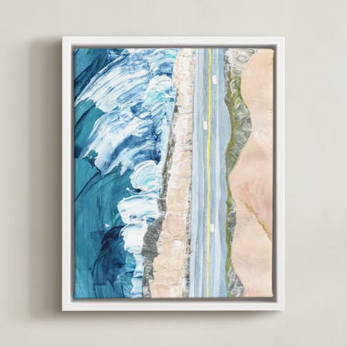 This is a pacific teal art by Denise Wong called pacific coast highway