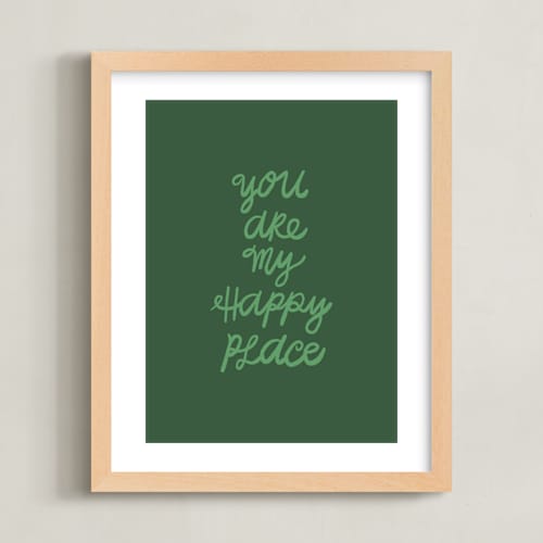 This is a grass kids wall art by Kelly Watkins called happy place