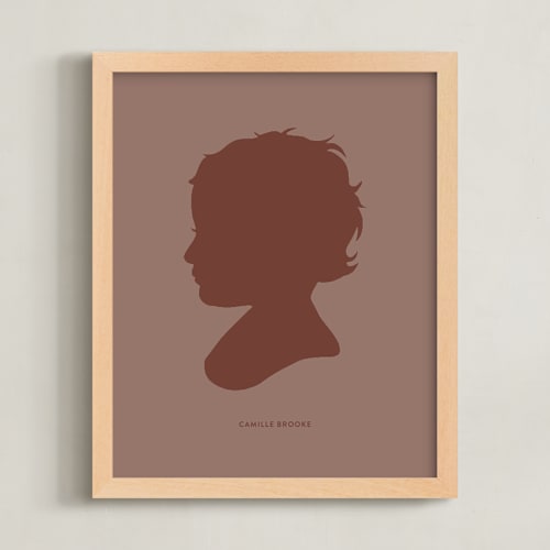 This is a rustique silhouette art by Minted called tone on tone silhouette
