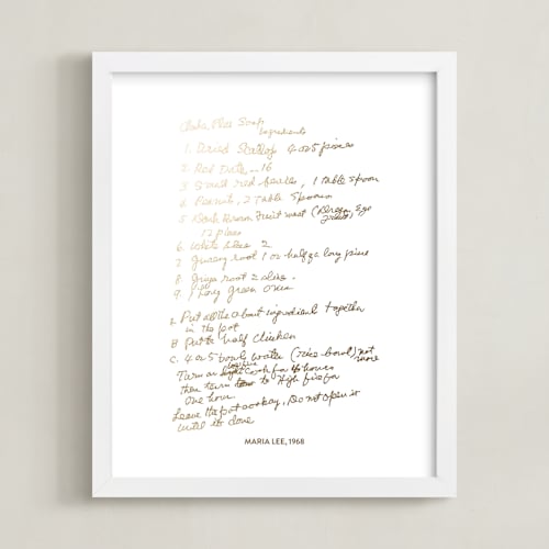 This is a gold photos to art by Minted called your text: custom foil print