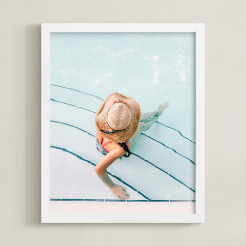 This is a poolside blue art by Alicia Abla called floppy hat
