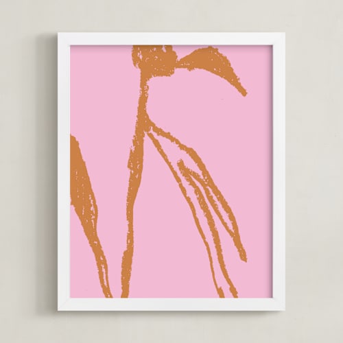 This is a pink art by Alicia Schultz called flower shapes 2