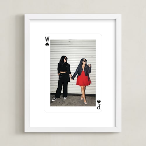 This is a white photo art by Minted called ace of spades: framed photo