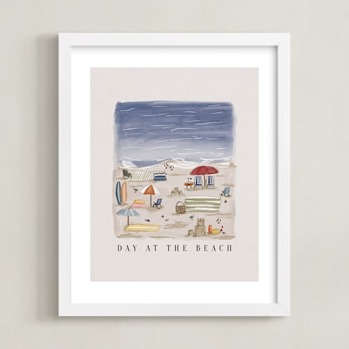 This is a sand kids wall art by Britt Mills called day at the beach
