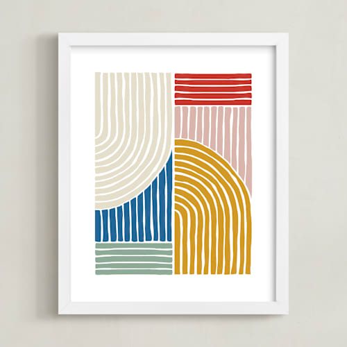 This is a rainbow kids wall art by Jenna Holcomb called mod rainbow