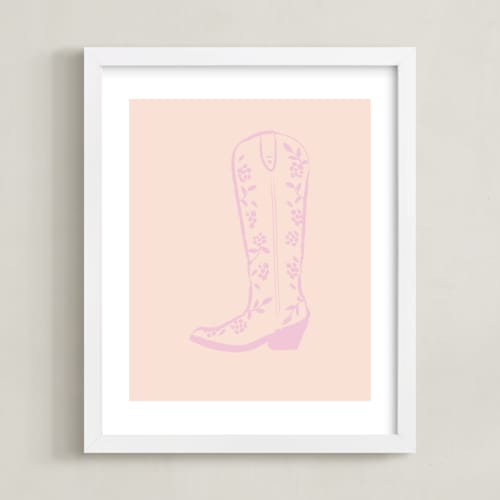 This is a rose petal pink art by Gwen called cowgirl i