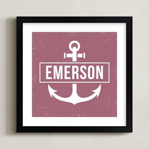 This is a dusk personalized art for kids by Heather Francisco called anchored
