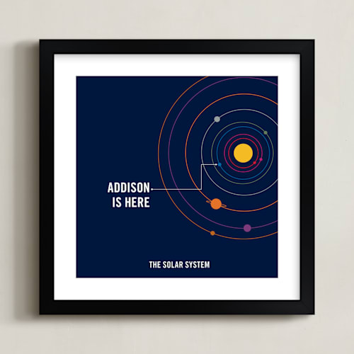 This is a midnight personalized art for kids by Robin L. Andrews called you are here