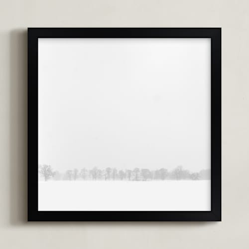 This is a cloudy white art by Gail Schechter called the trees