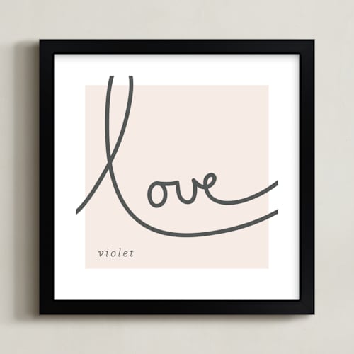 This is a pretty in pink nursery wall art by Erin Pescetto called sweet sophistication