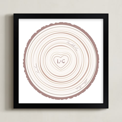 This is a rose nursery wall art by Jessie Steury called family tree rings