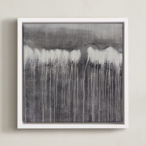 This is a moody grey art by Bethany Mabee called the forest