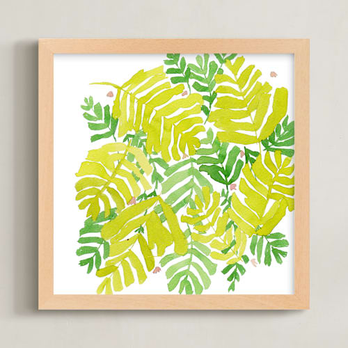 This is a moss green art by Tae Lee called fresh leaf