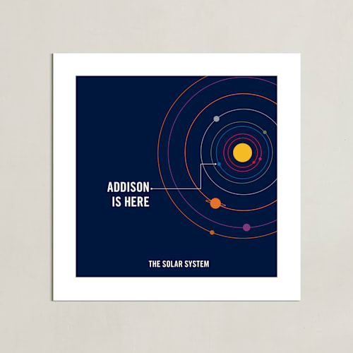 This is a midnight personalized art for kids by Robin L. Andrews called you are here