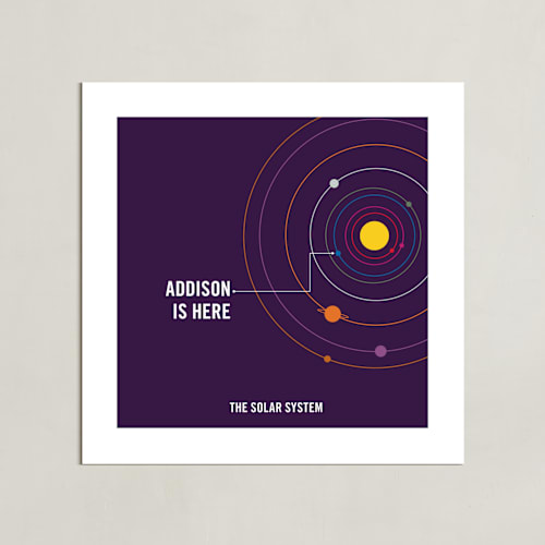 This is a plum personalized art for kids by Robin L. Andrews called you are here