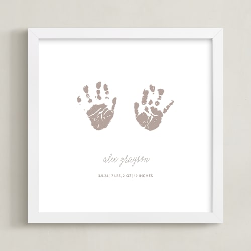 This is a mink photos to art by Minted called handprints: custom print