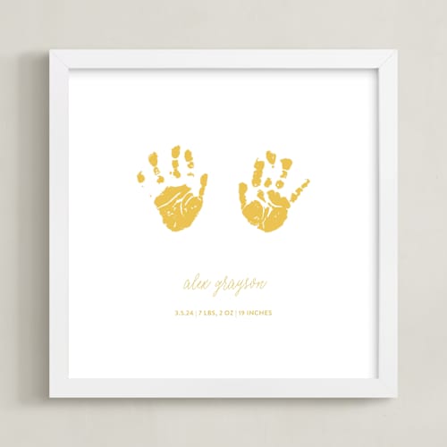 This is a lemon grove photos to art by Minted called handprints: custom print