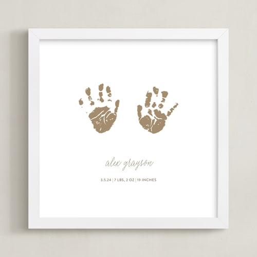 This is a tawny photos to art by Minted called handprints: custom print