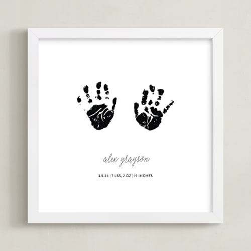This is a black photos to art by Minted called handprints: custom print