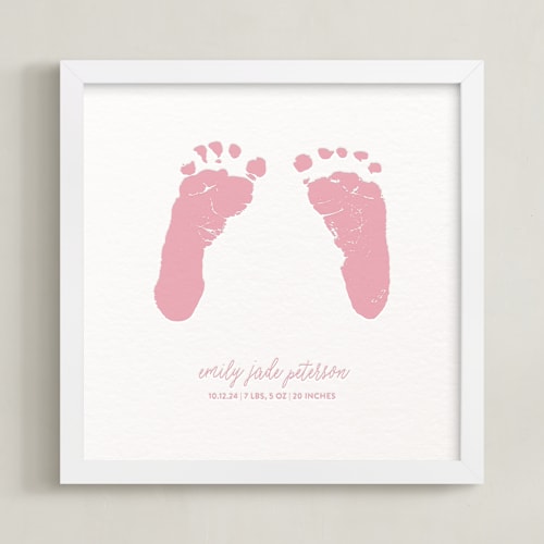 This is a rose photos to art by Minted Custom called footprints: custom letterpress print