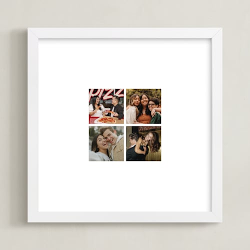This is a white photo art by Minted called photo strip: square framed photo