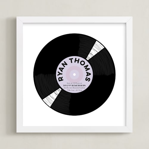 This is a lullaby lilac personalized art for kids by Baumbirdy called for the record