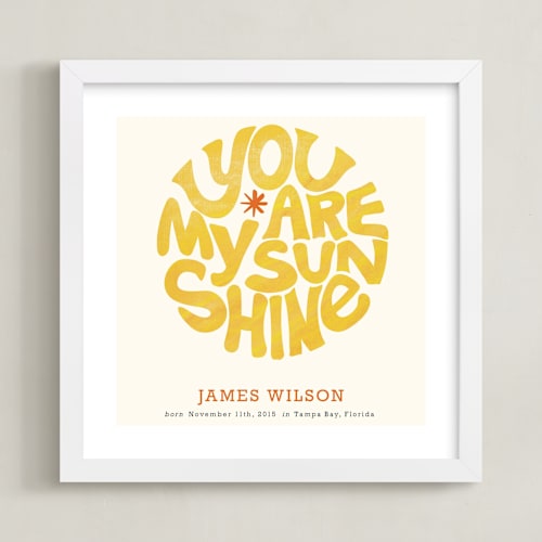 This is a goldenrod nursery wall art by Carrie ONeal called forever sunshine