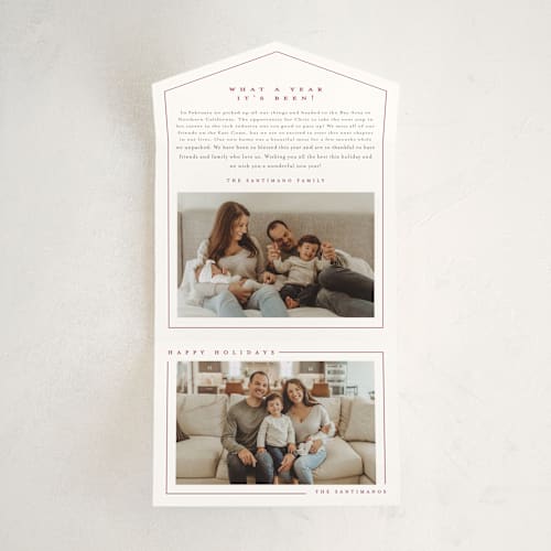 This is a gumdrop all in one holiday cards with standard by Lauren Chism called simply serene printing on value cover in all-in-one