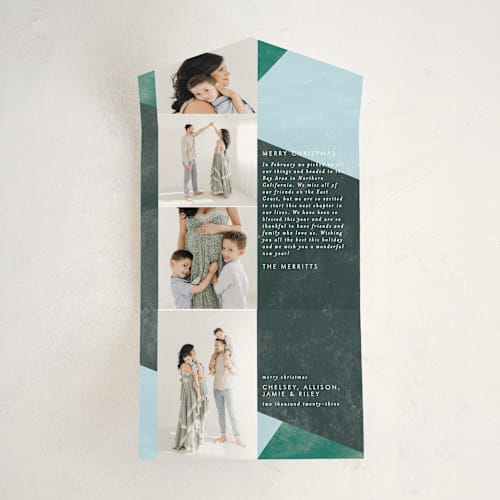 This is a forest all in one holiday cards with standard by Ella Weaver called bold blocks of color printing on value cover in all-in-one