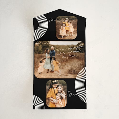 This is a snow all in one holiday cards with standard by Design Lotus called personal note printing on value cover in all-in-one