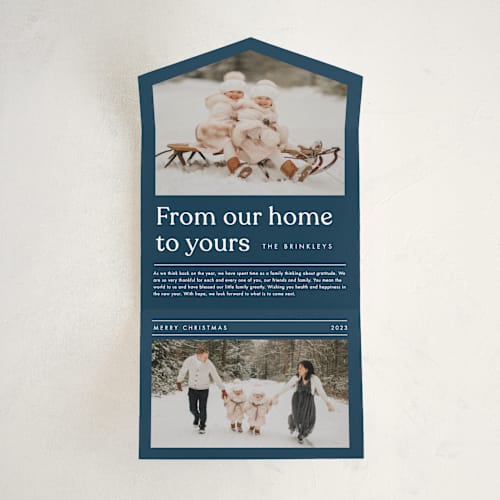 This is a juniper all in one holiday cards with standard by Amy Kross called house news printing on value cover in all-in-one