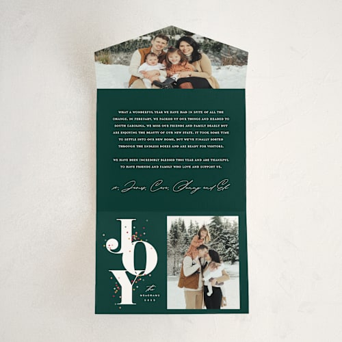 This is a spruce all in one holiday cards with standard by Stacey Meacham called lit up printing on value cover in all-in-one