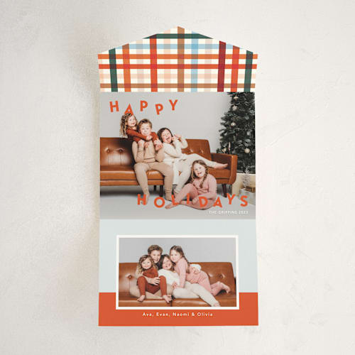This is a berry all in one holiday cards with standard by Yaling Hou Suzuki called dancing holidays printing on value cover in all-in-one