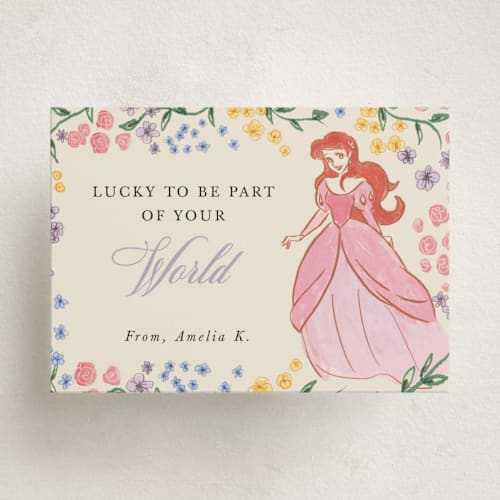 This is a buttercream kids valentines day cards with standard by Cass Loh called princess garden party printing on signature in standard