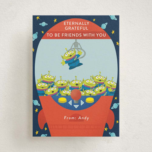 This is a star alliance kids valentines day cards with standard by Jackie Crawford called disney and pixar's toy story birthday claw printing on signature in standard