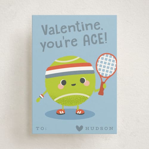 This is a australian open kids valentines day cards with standard by Hudson meet Rose called ace printing on signature in standard