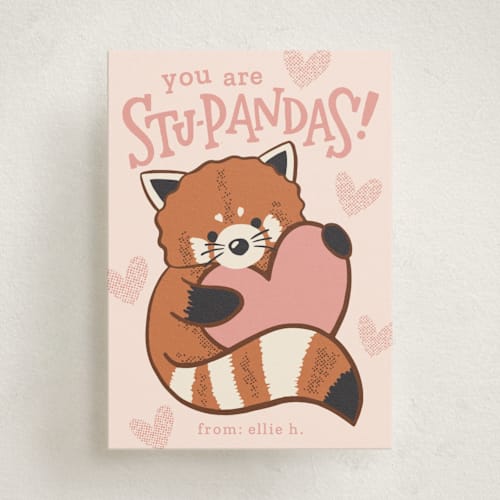 This is a melon kids valentines day cards with standard by Laura Hankins called stu-pandas printing on signature in standard