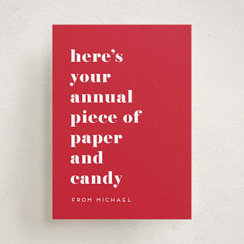 This is a crimson kids valentines day cards with standard by Amy Payne called we do this every year printing on signature in standard