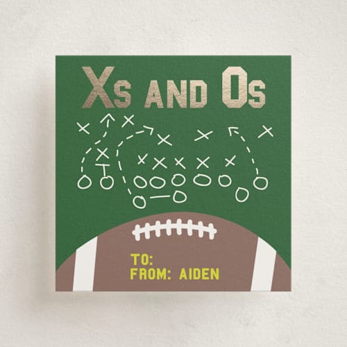 This is a evergreen kids valentines day cards with standard by Jenn Reed called x's and o's strategy printing on signature in standard
