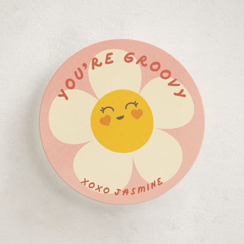 This is a jam kids valentines day cards with standard by Tennie and Co. called grooovy printing on signature in standard