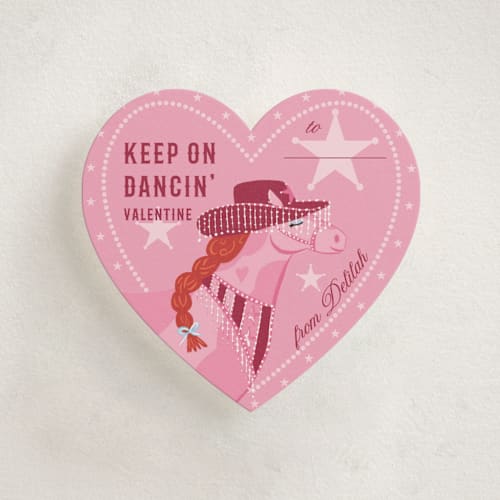 This is a rose kids valentines day cards with standard by Studio Suku called pink poney club printing on signature in standard