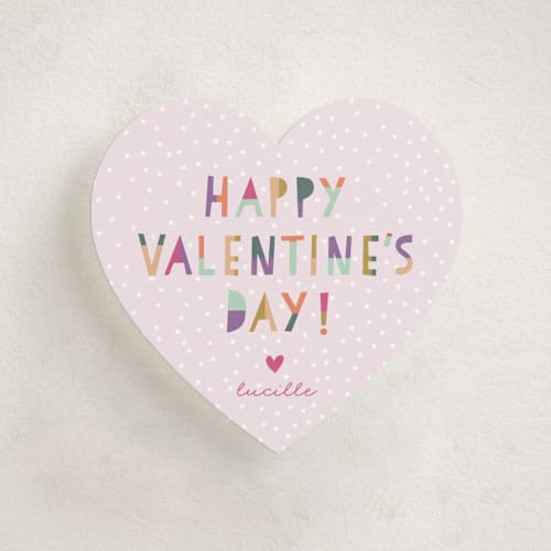 This is a grape kids valentines day cards with standard by Pixel and Hank called valentine cutie printing on signature in standard