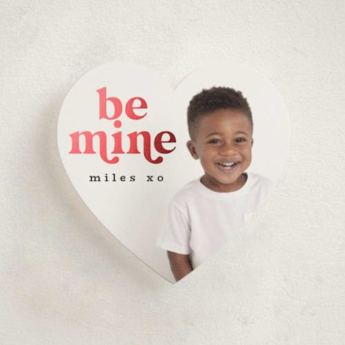This is a ink kids valentines day cards with foil pressed by Hudson meet Rose called little heart printing on signature in standard