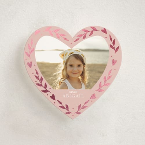 This is a cotton candy kids valentines day cards with foil pressed by Oma N. Ramkhelawan called pressed heart printing on signature in standard