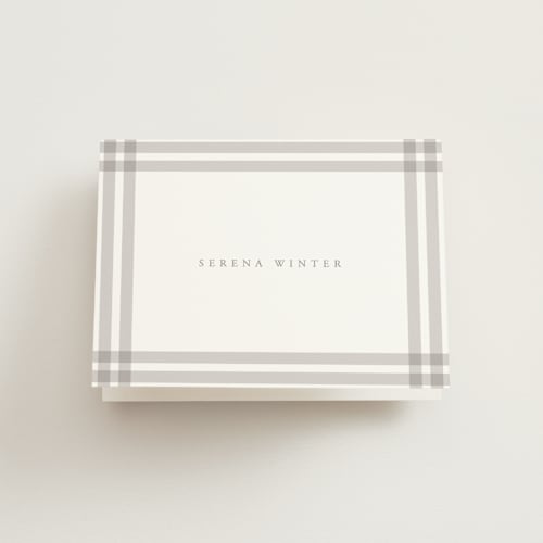 This is a gravel baby thank you cards with standard by Olivia Raufman called delightful welcome printing on strathmore in standard