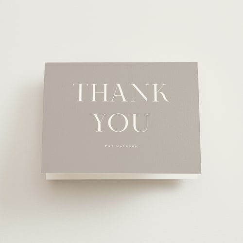 This is a snow baby thank you cards with standard by Morgan Kendall called graceful printing on strathmore in standard