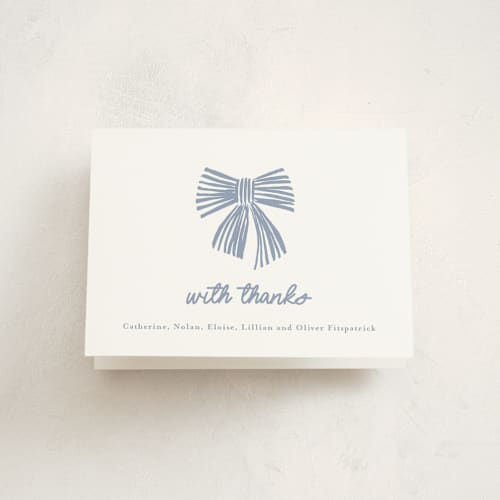 This is a snow baby thank you cards with standard by Angela Marzuki called casual hello printing on strathmore in standard
