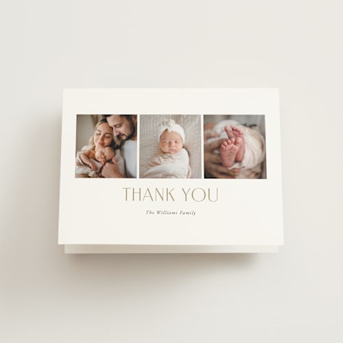 This is a sugar baby thank you cards with standard by Robert and Stella called counting those blessings printing on strathmore in standard