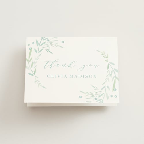 This is a sky kids thank you cards with standard by Kristie Kern called garden frame printing on strathmore in standard